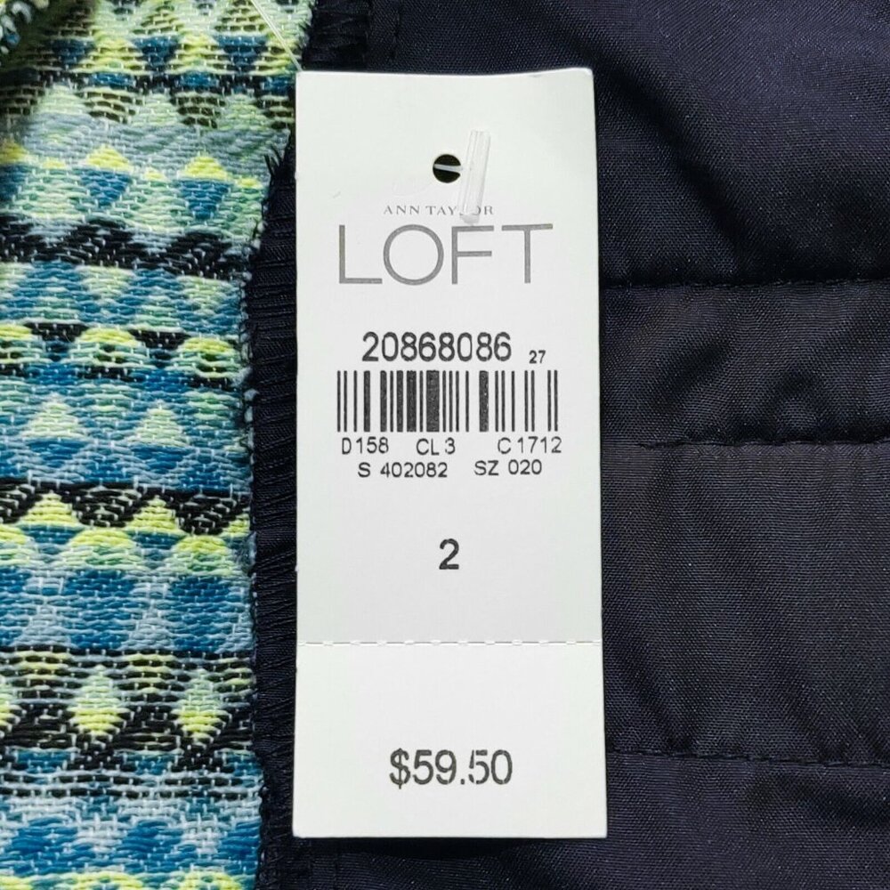 NWT LOFT Geo Jacquard Riviera Shorts Size 2 Womens XS 6 Inch New - Picture 4 of 9